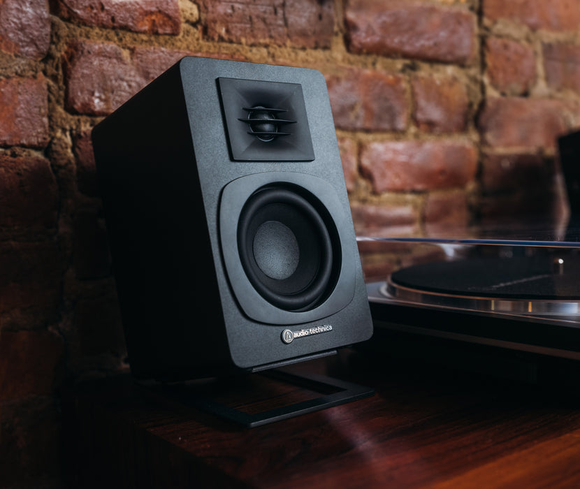 audio-technica AT-SP3X - Enceintes d'étagère amplifiée 30Watts filaire ou Bluetooth