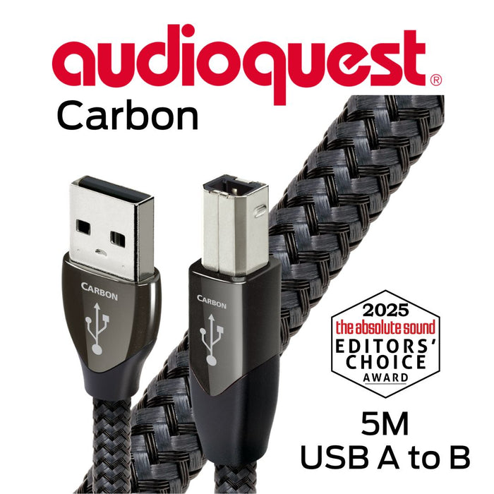 Audioquest Carbon - Câbles d'interconnexion de type USB A-B 5% argent