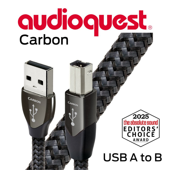 Audioquest Carbon - Câbles d'interconnexion de type USB A-B 5% argent