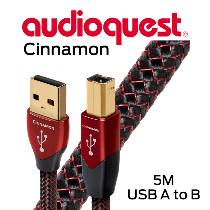 Audioquest Cinnamon - Câbles d'interconnexion USB A-B 1.25% argent