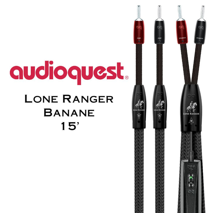 Audioquest Lone Ranger : Câbles d’enceintes acoustiques ZERO-Tech Mâle Bananes
