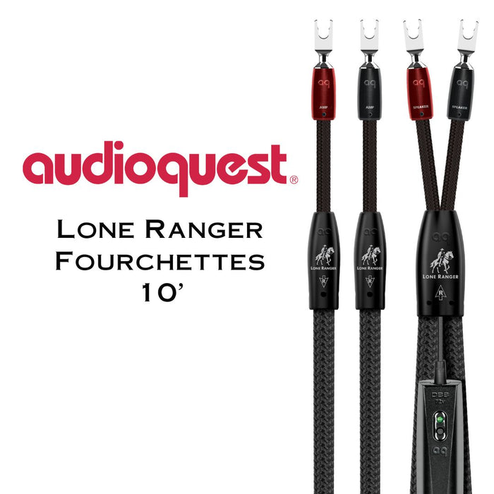 Audioquest Lone Ranger : Câbles d’enceintes acoustiques ZERO-Tech Mâle Fourchettes