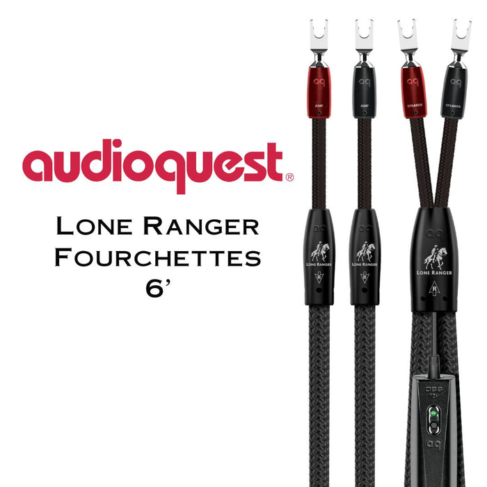 Audioquest Lone Ranger : Câbles d’enceintes acoustiques ZERO-Tech Mâle Fourchettes