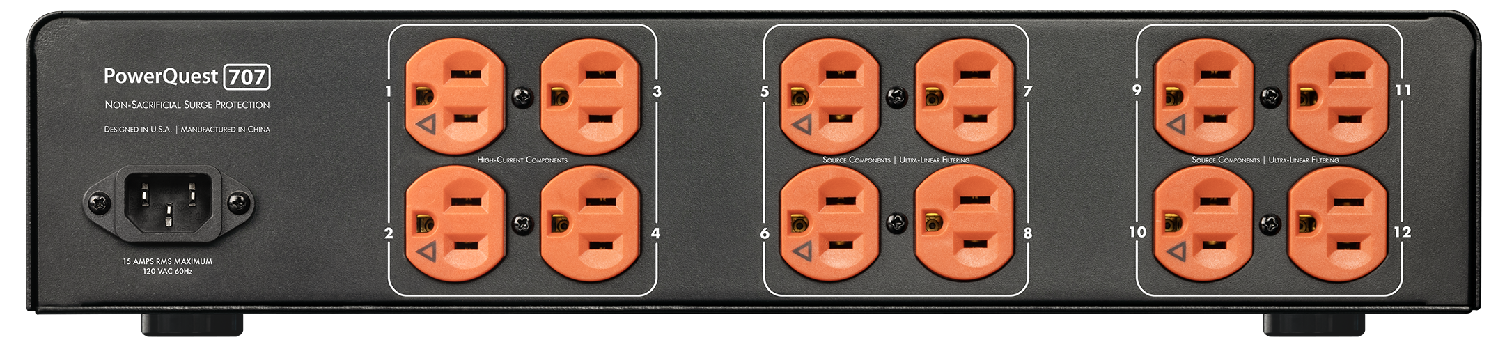 Audioquest PowerQuest PQ707 - Barre 12 prises-Correction 45AMP-PQ7152M