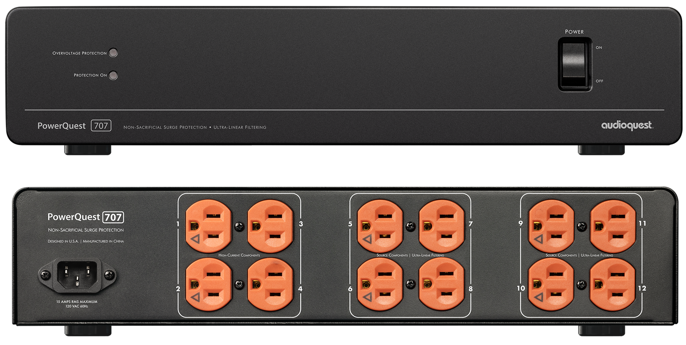 Audioquest PowerQuest PQ707 - Barre 12 prises-Correction 45AMP-PQ7152M