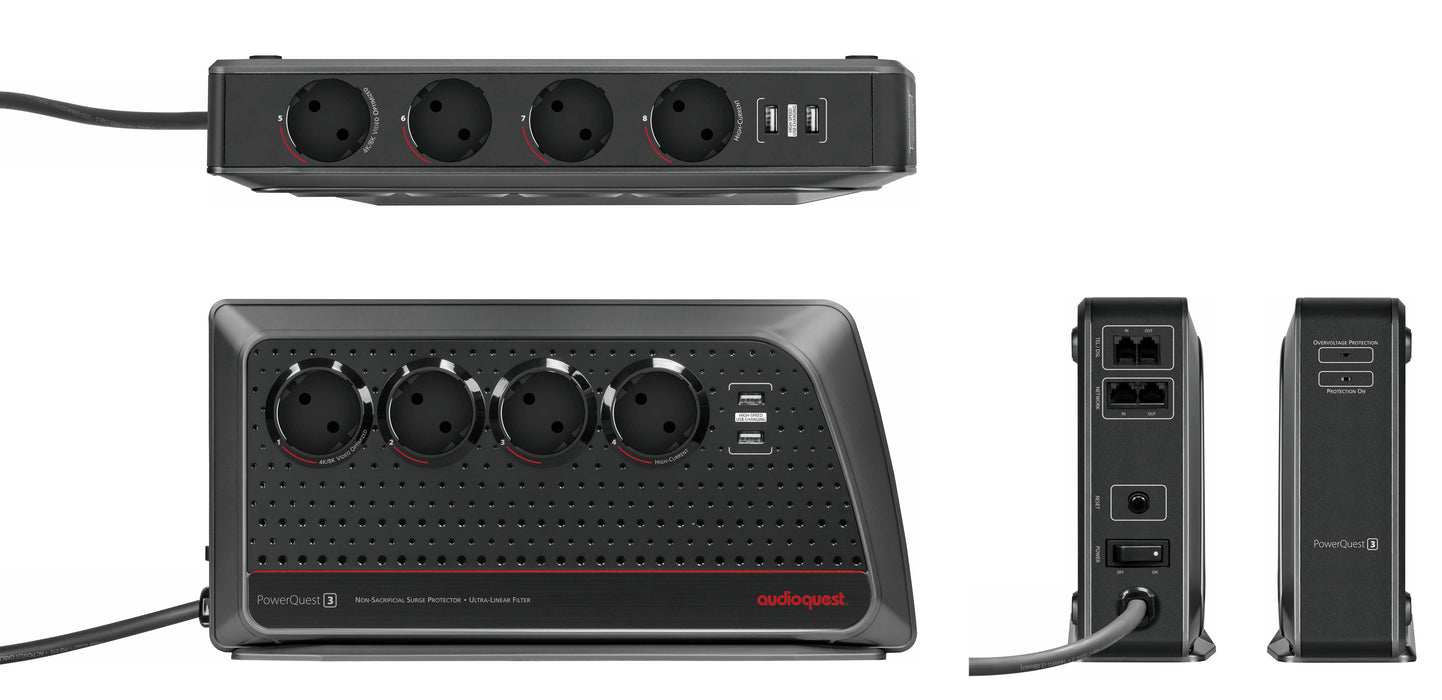 Audioquest PowerQuest 3- Barre d'alimentation/conditionneur 8 prises