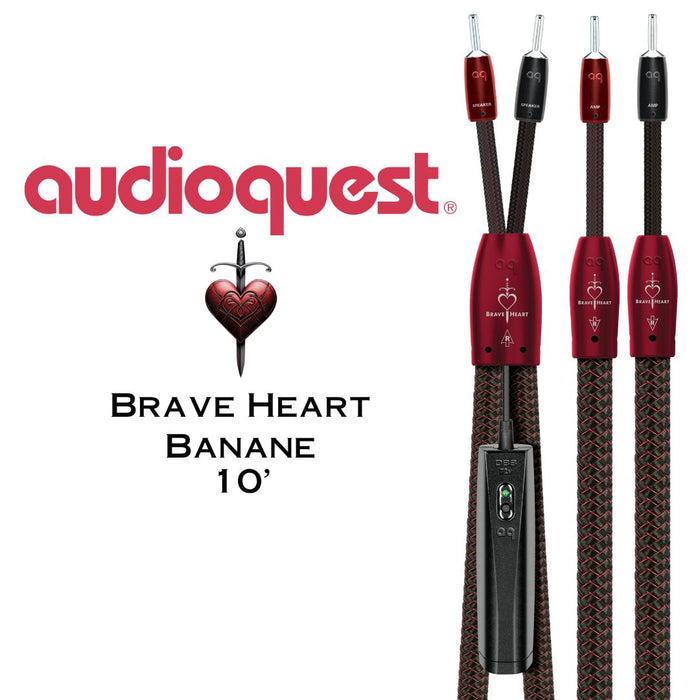 Audioquest Brave Heart : Câbles d’enceintes acoustiques ZERO-Tech Mâle Banane