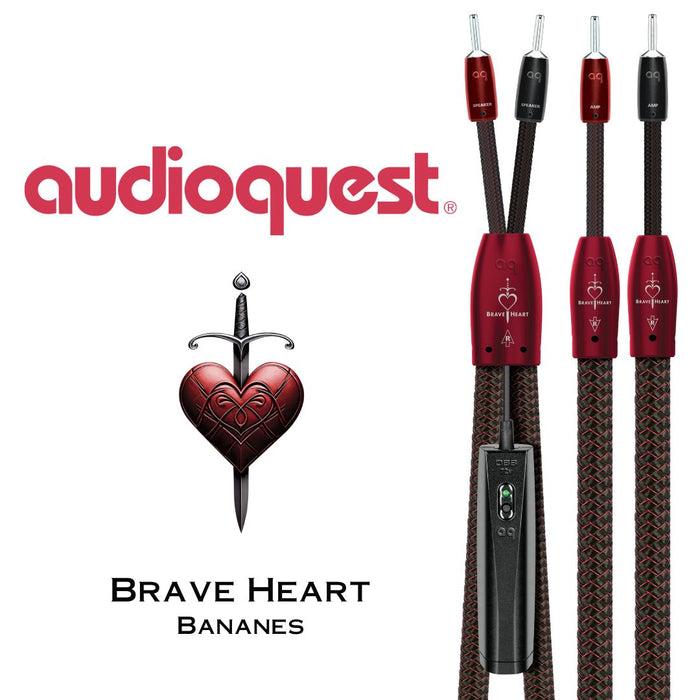 Audioquest Brave Heart : Câbles d’enceintes acoustiques ZERO-Tech Mâle Banane