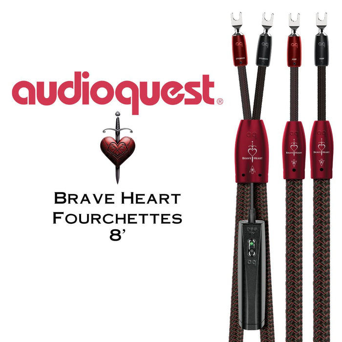 Audioquest Brave Heart : Câbles d’enceintes acoustiques ZERO-Tech Mâle Fourchettes