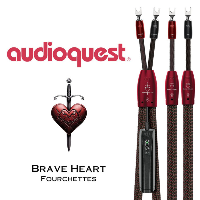 Audioquest Brave Heart : Câbles d’enceintes acoustiques ZERO-Tech Mâle Fourchettes