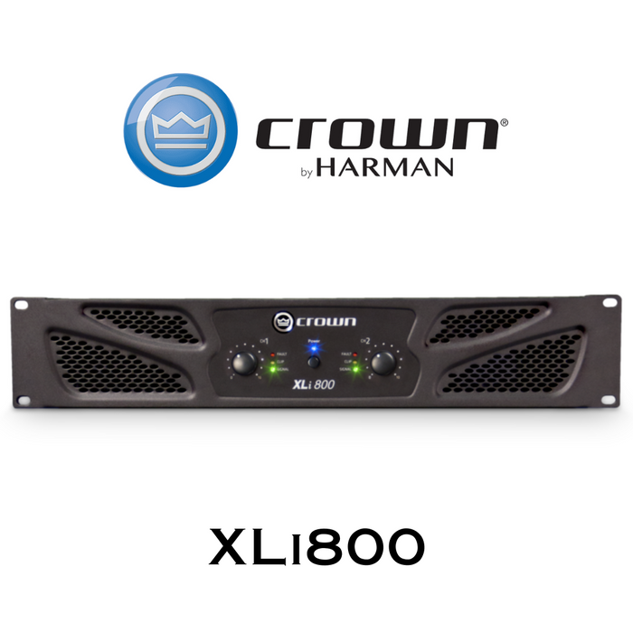 Crown Audio XLi 800 - Amplificateur de puissance stéréo commercial 300 W par canal à 4 Ohms