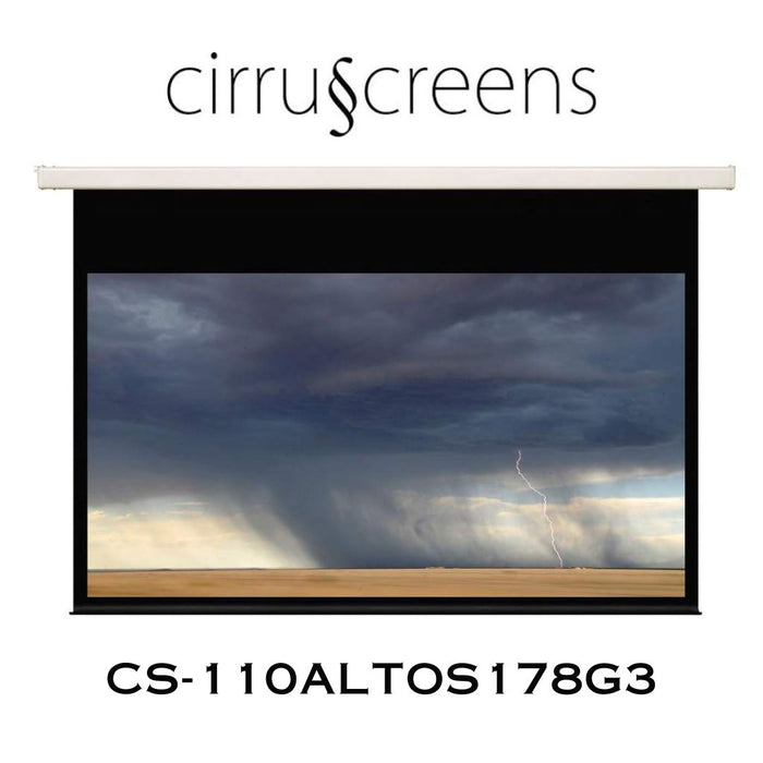 Cirrusscreens Série Alto | Écran de projecteur de cinéma maison motorisé