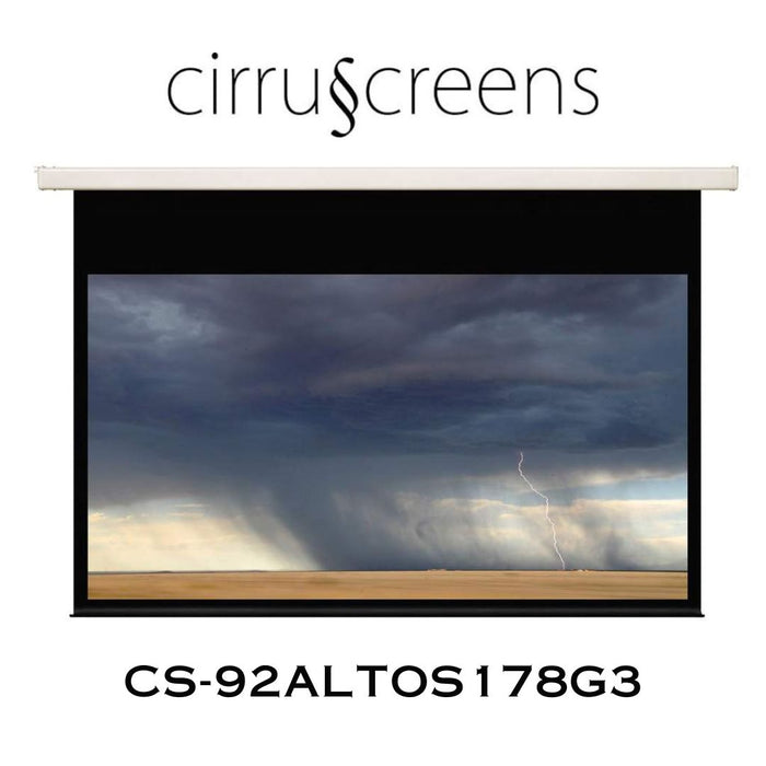 Cirrusscreens Série Alto | Écran de projecteur de cinéma maison motorisé