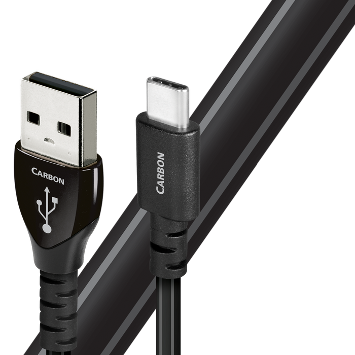 Audioquest Carbon - Câble USB A à USB C à surface 5% solide Argent