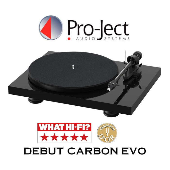 Pro-Ject Debut Carbon EVO-N - Table tournante de conception parfaite finition Piano Noir