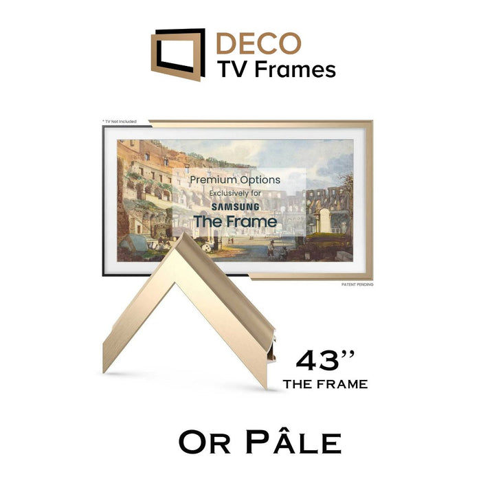 DECO TV Frames : cadre Or Pâle uniquement pour téléviseur Samsung the Frame 2017-2020