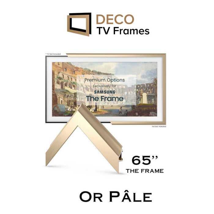 DECO TV Frames : cadre Or Pâle uniquement pour téléviseur Samsung the Frame 2017-2020