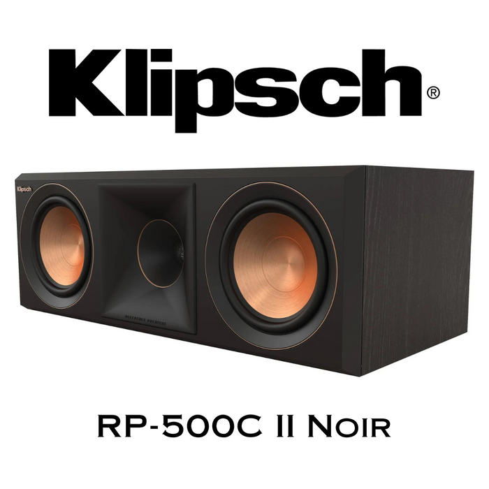 Klipsch RP500CII - Enceinte de canal central Série Référence Première 2 x 5.5'' + Tractrix 1''