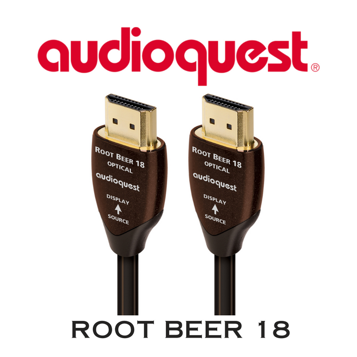 Audioquest Root Beer 18 - Câble HDMI optique actif de 5M à 30M