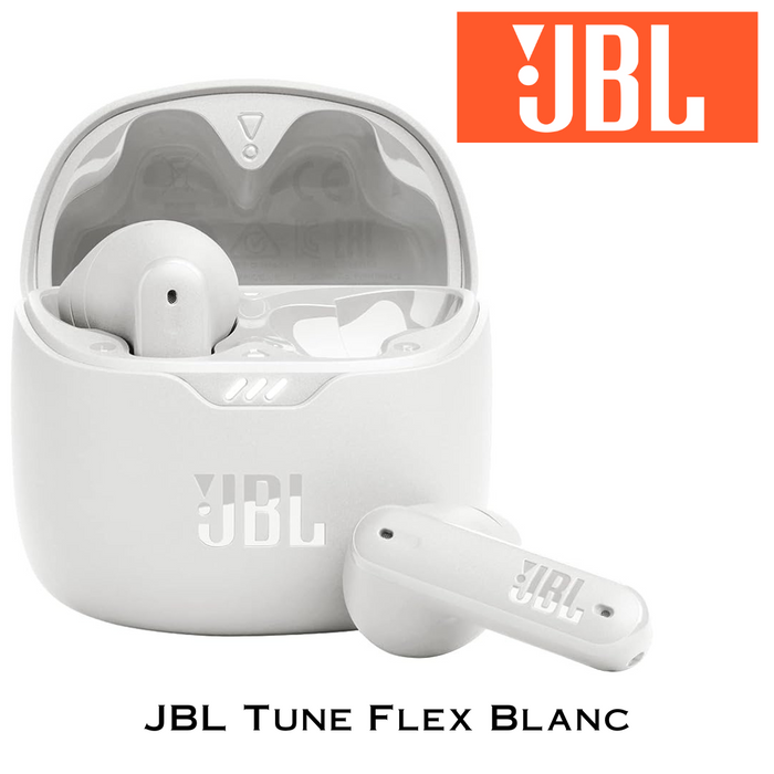 JBL Tune Flex - Écouteurs sans fil avec réduction de Bruit, connexion Bluetooth, 4 micros pour une qualité optimale des appels et 8h d'autonomie.