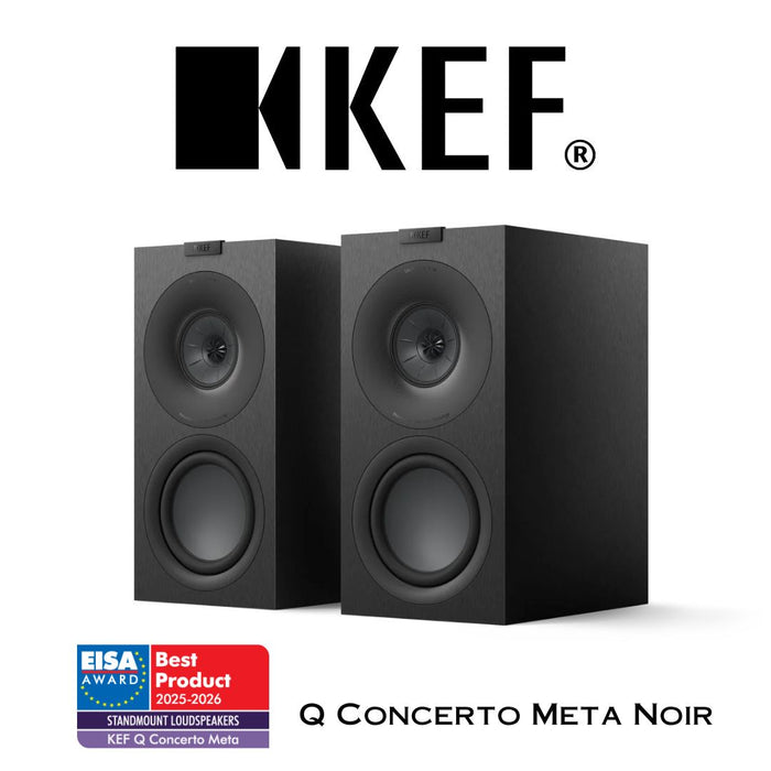 KEF QConcerto Meta - Enceintes d'étagère compacte 3 voies (paire)