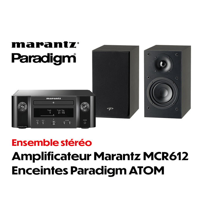 Marantz MCR612 - Ensemble stéréo - MCR612 Melody X Marantz + SE ATOM Paradigm