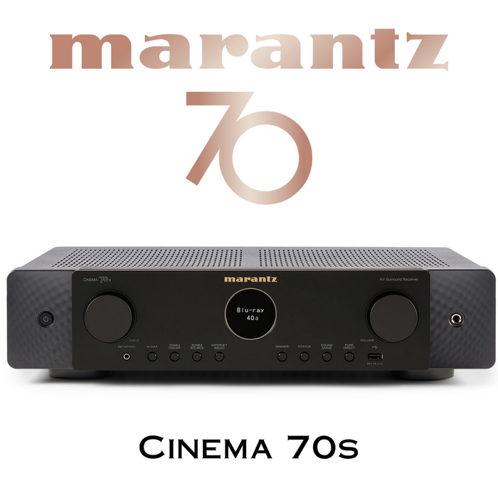 Marantz Cinema 70s - Récepteur cinéma maison 7.2, 8K, 50W, 7 canaux amplifiés, Dolby Atmos, DTS:X