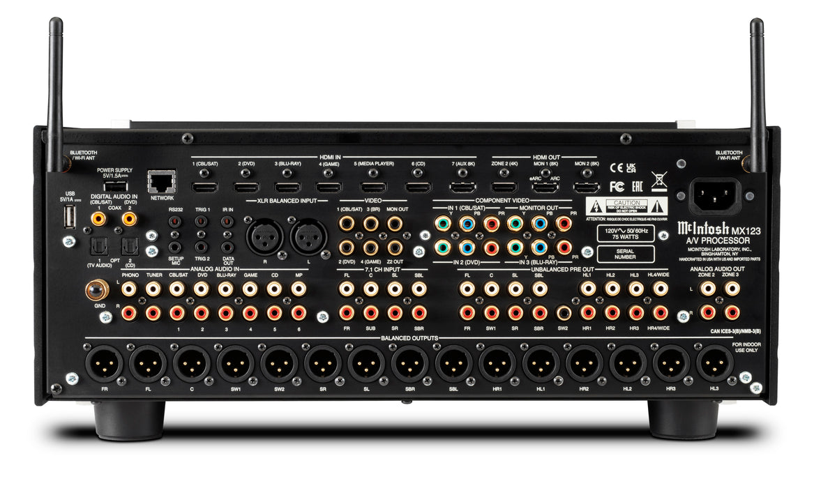 McIntosh MX123 | Préamplificateur cinéma maison 4K/120 Hz