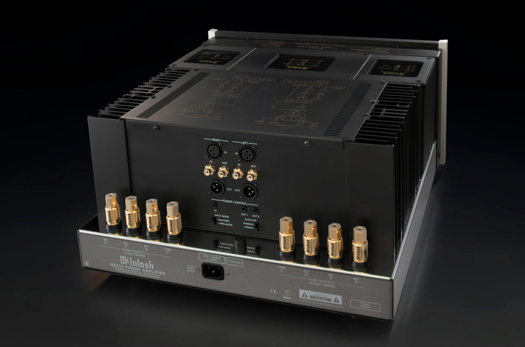 McIntosh MC312 Amplificateur de puissance vue connectique
