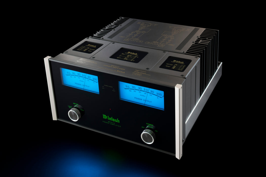 McIntosh MC312 Amplificateur de puissance vue haut angle droit