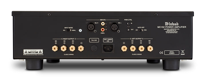 Mcintosh MC152 ampli de puissance connectique