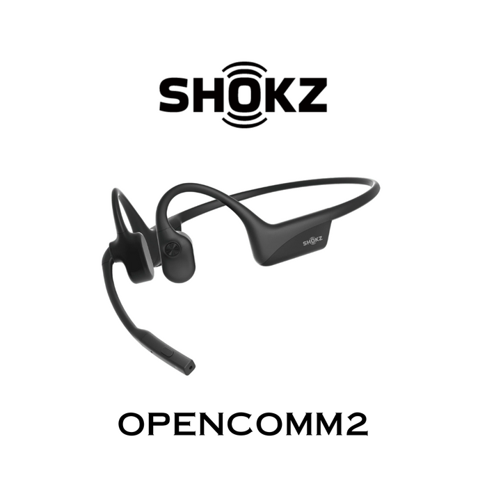 SHOKZ OPENCOMM2 - Casque Bluetooth d'appel stéréo à conduction osseuse