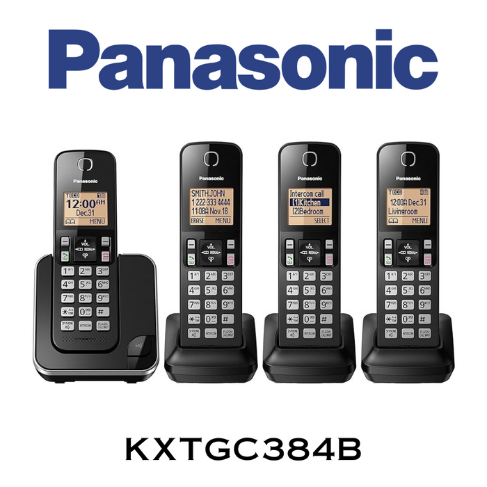 Téléphone sans fil numérique avec 4 combinés