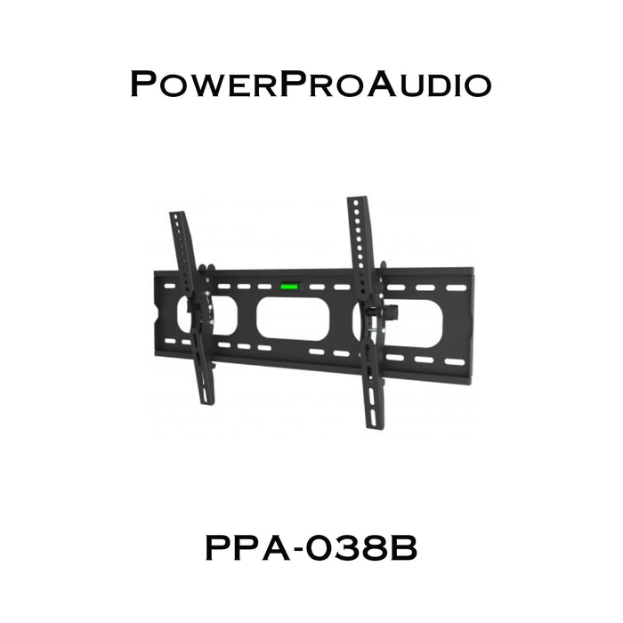 PowerProAudio PPA-038B | Support mural inclinable pour téléviseur de 32" - 75", charge 132lb
