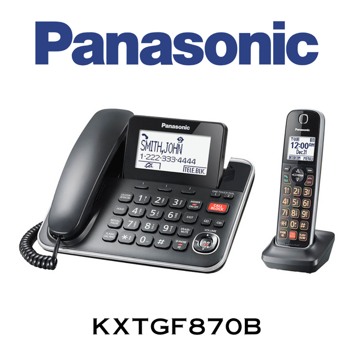 Système téléphonique extensible avec/sans fil répondeur, 1 combiné