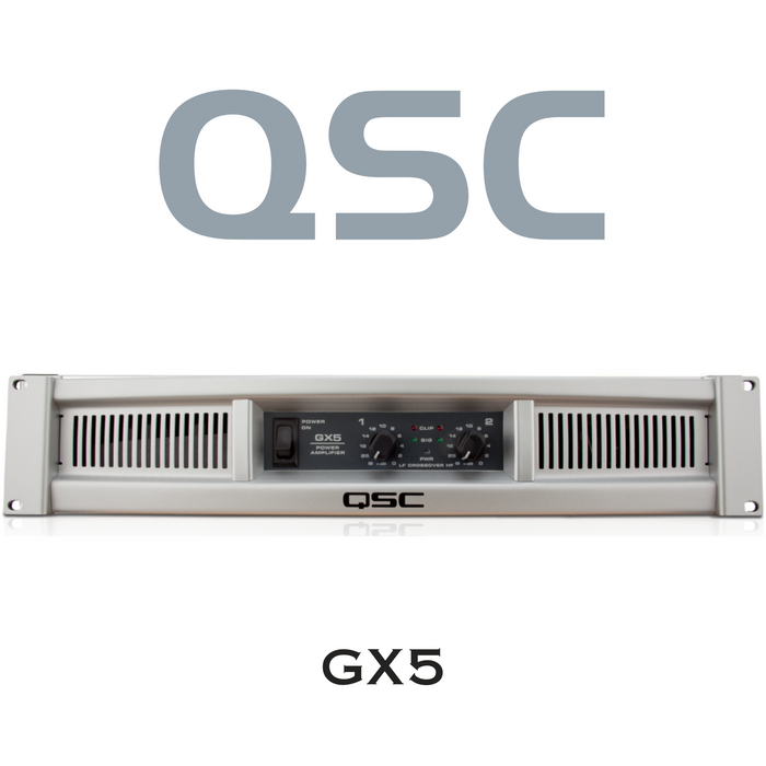 QSC GX5 - Amplificateur de puissance commercial 500Watts avec niveaux de puissance adaptés aux enceintes les plus populaires