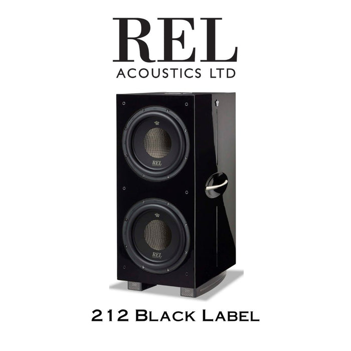 REL 212 Black Label | Caisson de basses 1000 watts avec 2 HP de 12'' à l'avant