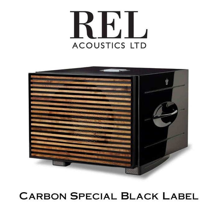 REL Carbon Special Black Label | Caisson de basses 900 Watts, HP de graves de 12''