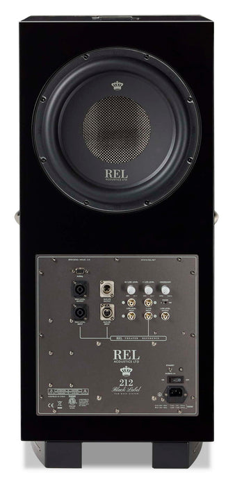 REL 212 Black Label | Caisson de basses 1000 watts avec 2 HP de 12'' à l'avant