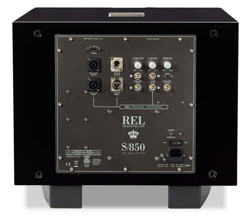 REL S/850 | Caisson de basses 850 Watts Classe D HP de graves de 12''