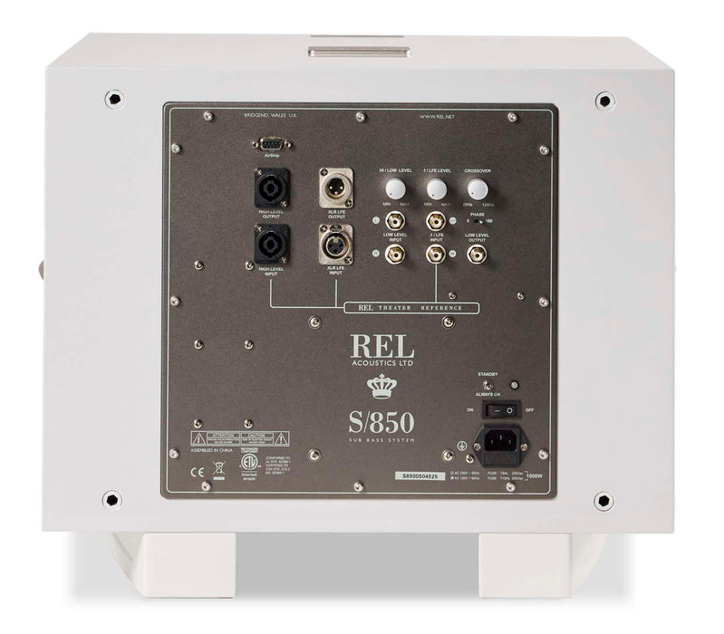 REL S/850 | Caisson de basses 850 Watts Classe D HP de graves de 12''