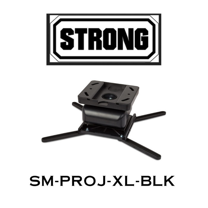 Strong SM-PROJ-XL - Support de projecteur universel à réglage fin - capacité de 50 lb, roulis de -5/+5°, pivot de -5/+5° et inclinaison de -5/+5°