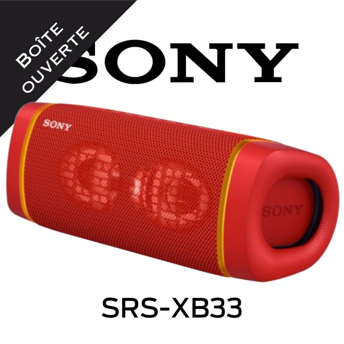Sony SRSXB33 - Haut-parleur Bluetooth Extra Bass sans fil portatif (Boîte ouverte)