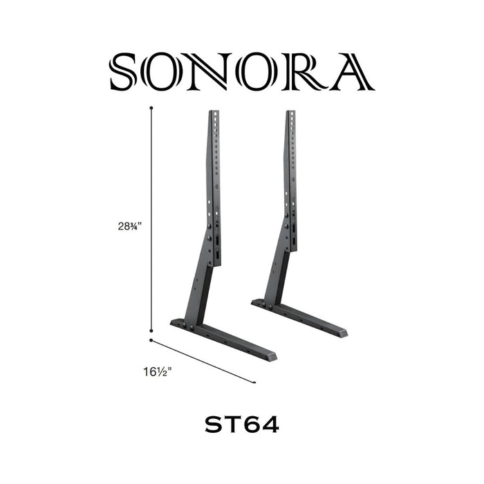 Sonora ST64 - Support universel sur pied pour téléviseurs 37" et plus, 77lb max.