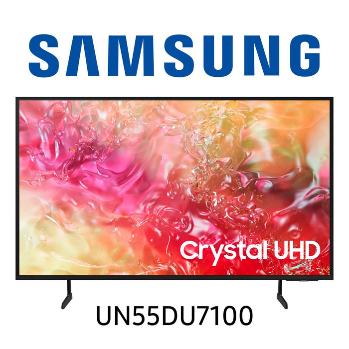 Samsung UN55DU7100F - Téléviseur 55'' Crystal UHD 4K, 60Hz, DELDirect, PurColor, UHD Dimming