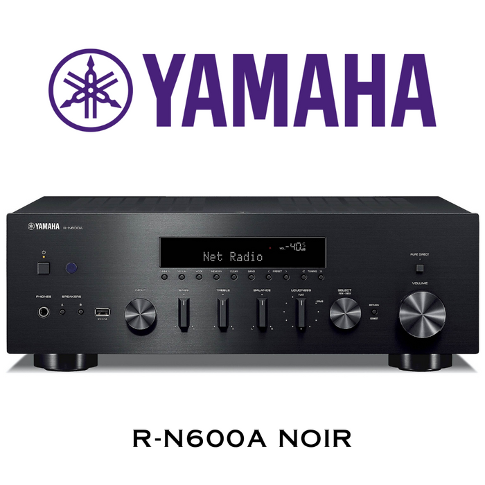 Yamaha RN600A - Récepteur stéréo MusicCast 80W/C, DAC, Wi-Fi, Bluetooth, entrée phono, HP A/B