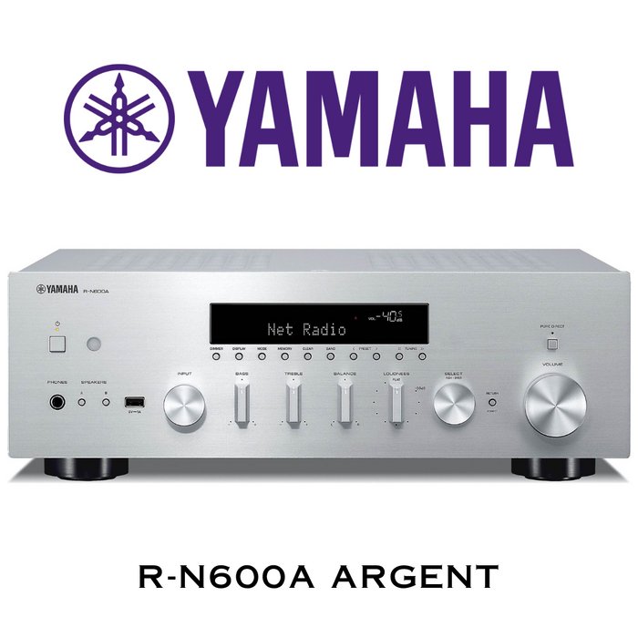 Yamaha RN600A - Récepteur stéréo MusicCast 80W/C, DAC, Wi-Fi, Bluetooth, entrée phono, HP A/B