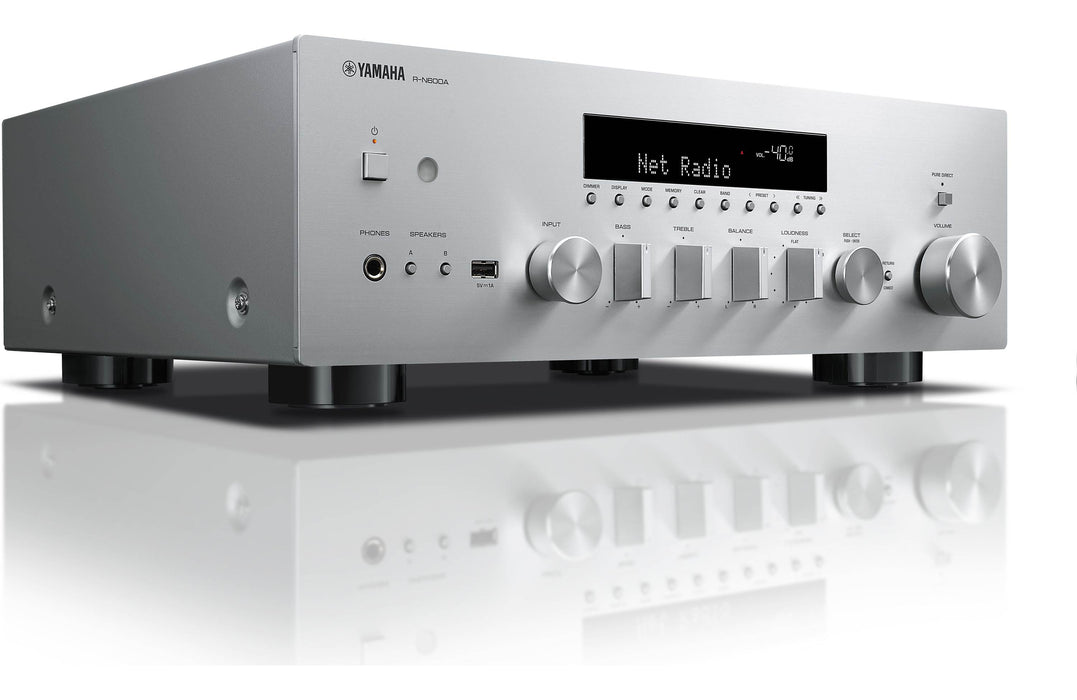 Yamaha RN600A - Récepteur stéréo MusicCast 80W/C, DAC, Wi-Fi, Bluetooth, entrée phono, HP A/B
