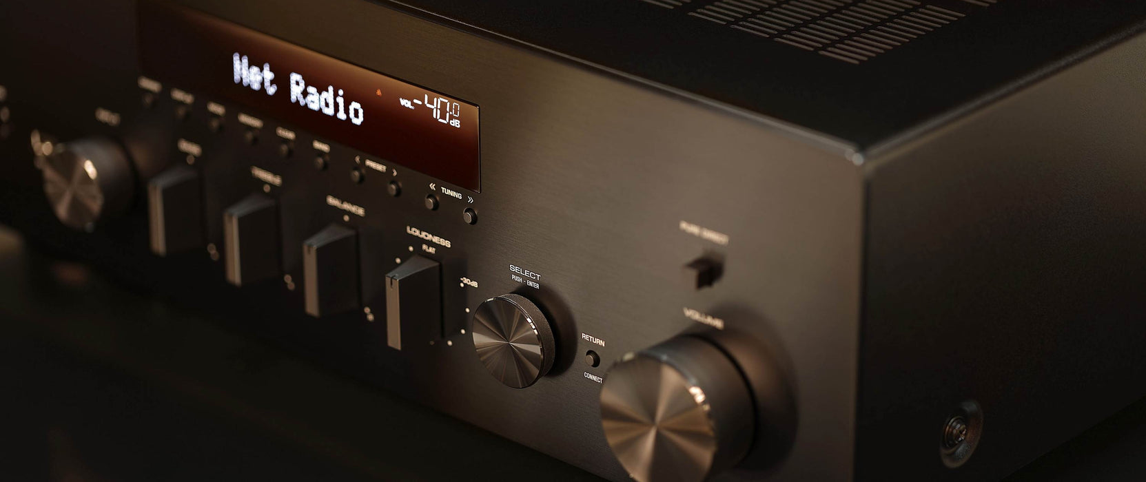 Yamaha RN600A - Récepteur stéréo MusicCast 80W/C, DAC, Wi-Fi, Bluetooth, entrée phono, HP A/B