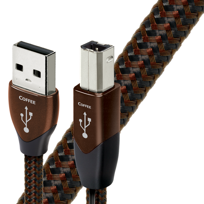Audioquest Coffee - Câbles d'interconnexion USB A-B 72v DBS 10% argent
